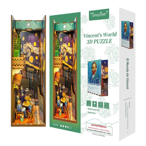 Book Nook El Mundo de Vincent – 3D Puzzle con Luz LED